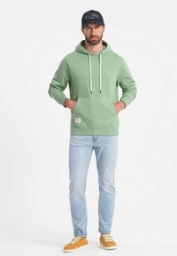Ombre Felpa con cappuccio - green