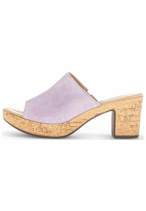 Mules Gabor Pour Femme - Cuir Suédé - Semelle Latex - Talon 2cm - Largeur Normale