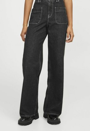 GESCHNITTEN JXTOKYO PIL WIDE  POCKET - Trapezaste traperice - black denim