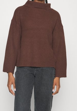 VILA Petite Strickpullover - dark brown