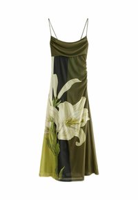 REGULAR FIT - KEW COLLECTION SLIP - Vestido largo - green abstract floral