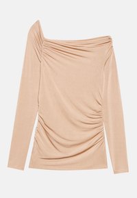 Pikkade varrukatega topp - taupe