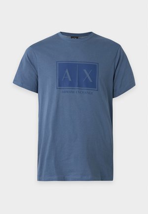 Armani Exchange, Trükipildiga T-särk - vintage indigo
