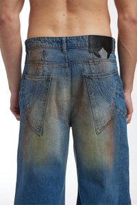 FAVELA CUTLINE UNISEX - Løst sittende jeans - blue dirt washed