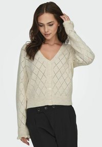 JDY JDYLETTY LS V-NECK - Vest - whitecap gray