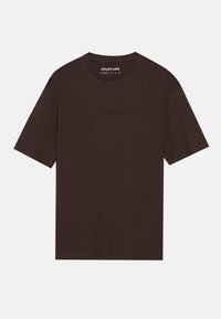 YOURTURN UNISEX 3 PACK BASIC OVERSIZED T-SHIRT - T-shirt basique - dark brown/off-white/dark grey