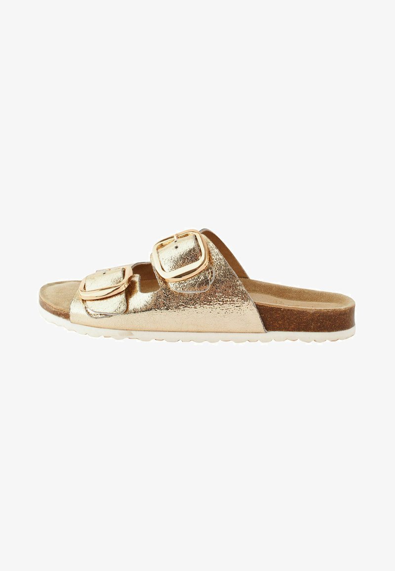 Next DOUBLE STRAP - Mules - gold textured