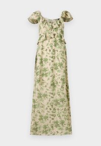 VMPALMA ANCLE FRILL DRESS  - Cocktail dress / Party dress - oatmeal/green palma