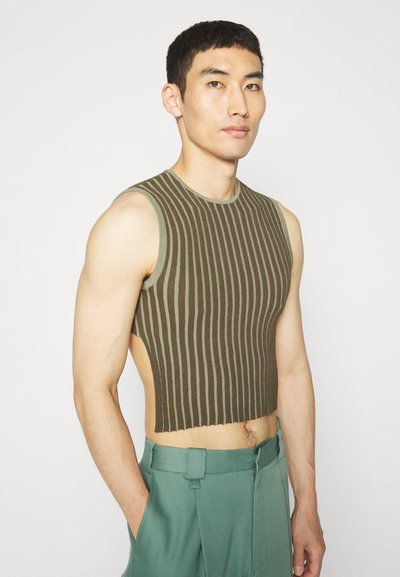 ECKHAUS LATTA FLUTED TANK UNISEX - Μπλούζα - lichen