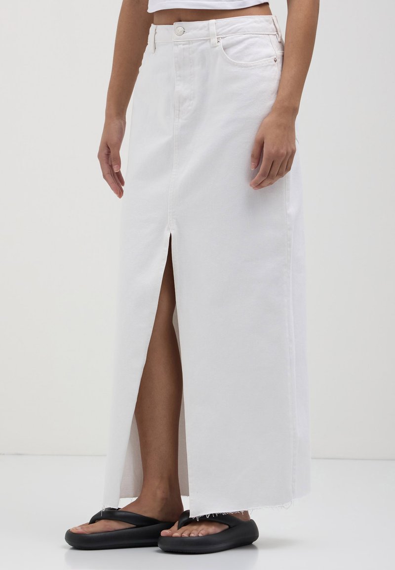 Calliope LUNGA IN DENIM - Gonna lunga - bianco