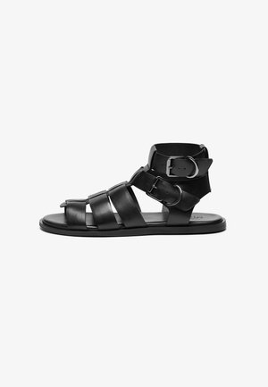 LEATHER - Riemensandalette - black