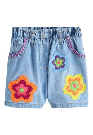 Next REGULAR FIT - PULLON  - Jeans Shorts - mid denim crochet flower