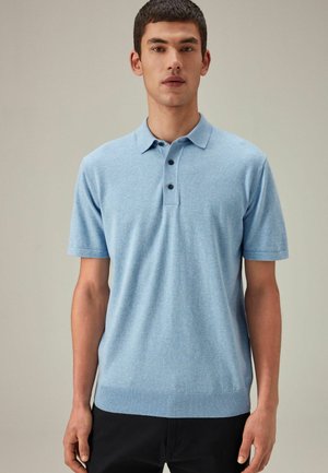 Next SHORT SLEEVE - REGULAR FIT - Bluză polo - light blue