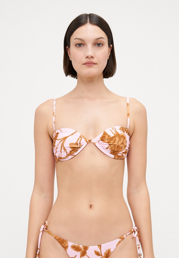 ROCOCO RUCHED SPLIT WIRE BRA - Bikini top