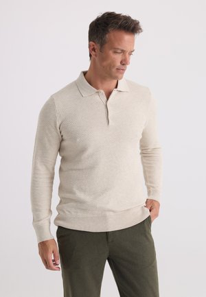 Felix Hardy, POLO COLLAR PULLOVER - Maglietta a manica lunga - beige