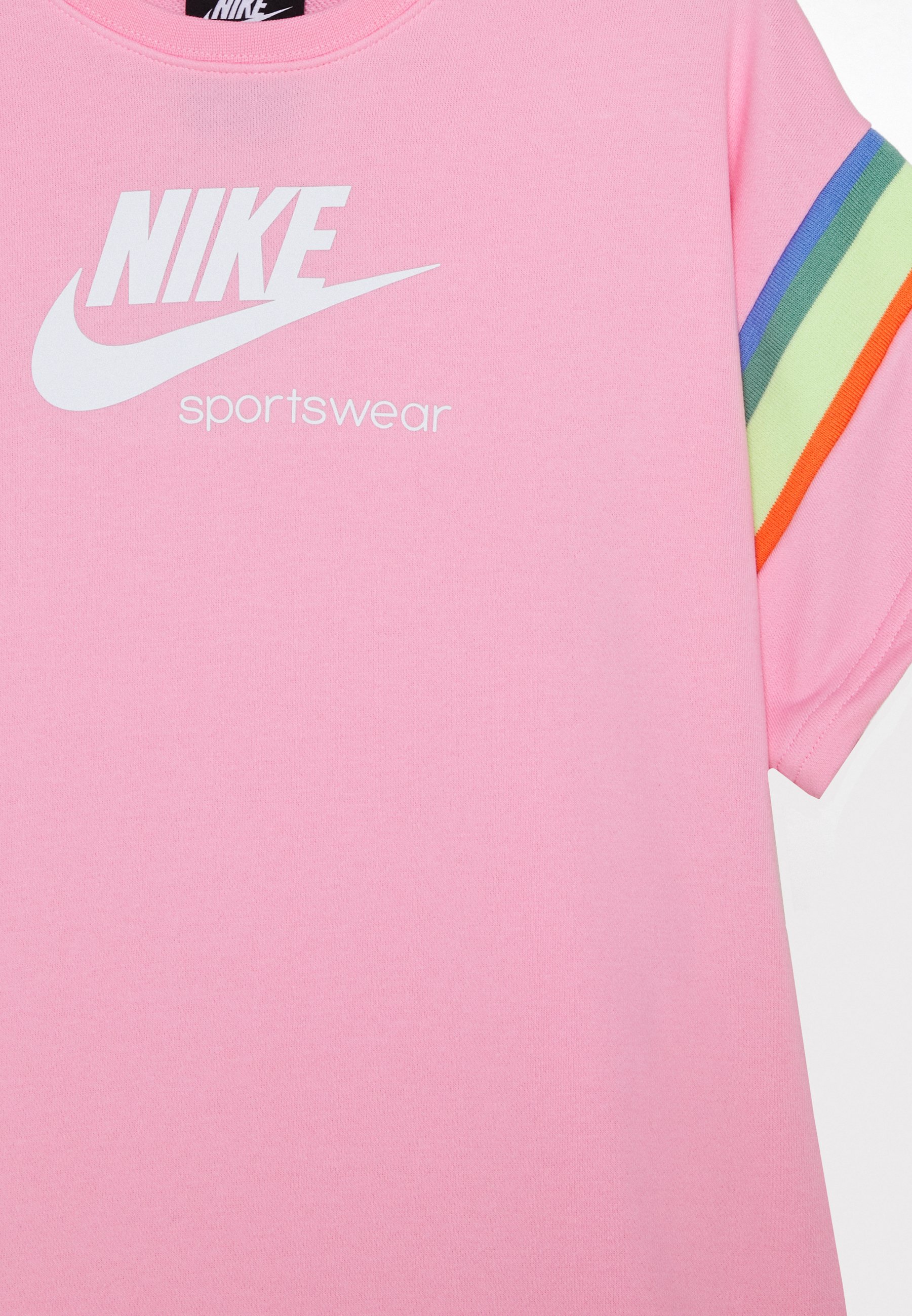 pink and white nike dress