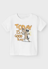 Name it REGULAR FIT - Camiseta estampada - bright white
