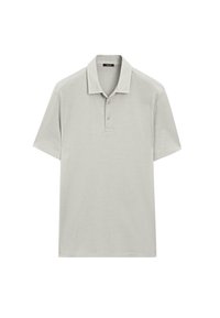 TEXTURED SHORT SLEEVE POLO NECK - Polo shirt - grey