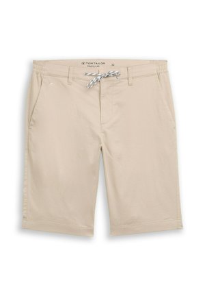 TOM TAILOR, TOM TAILOR HOSEN & CHINO CHINO SHORTS MIT KORDELZUG - Shorts - cashew beige