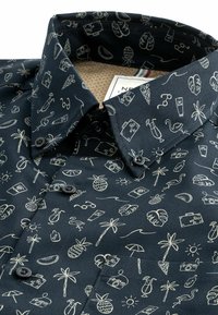 Next SHIRT - Ing - navy blue holiday print