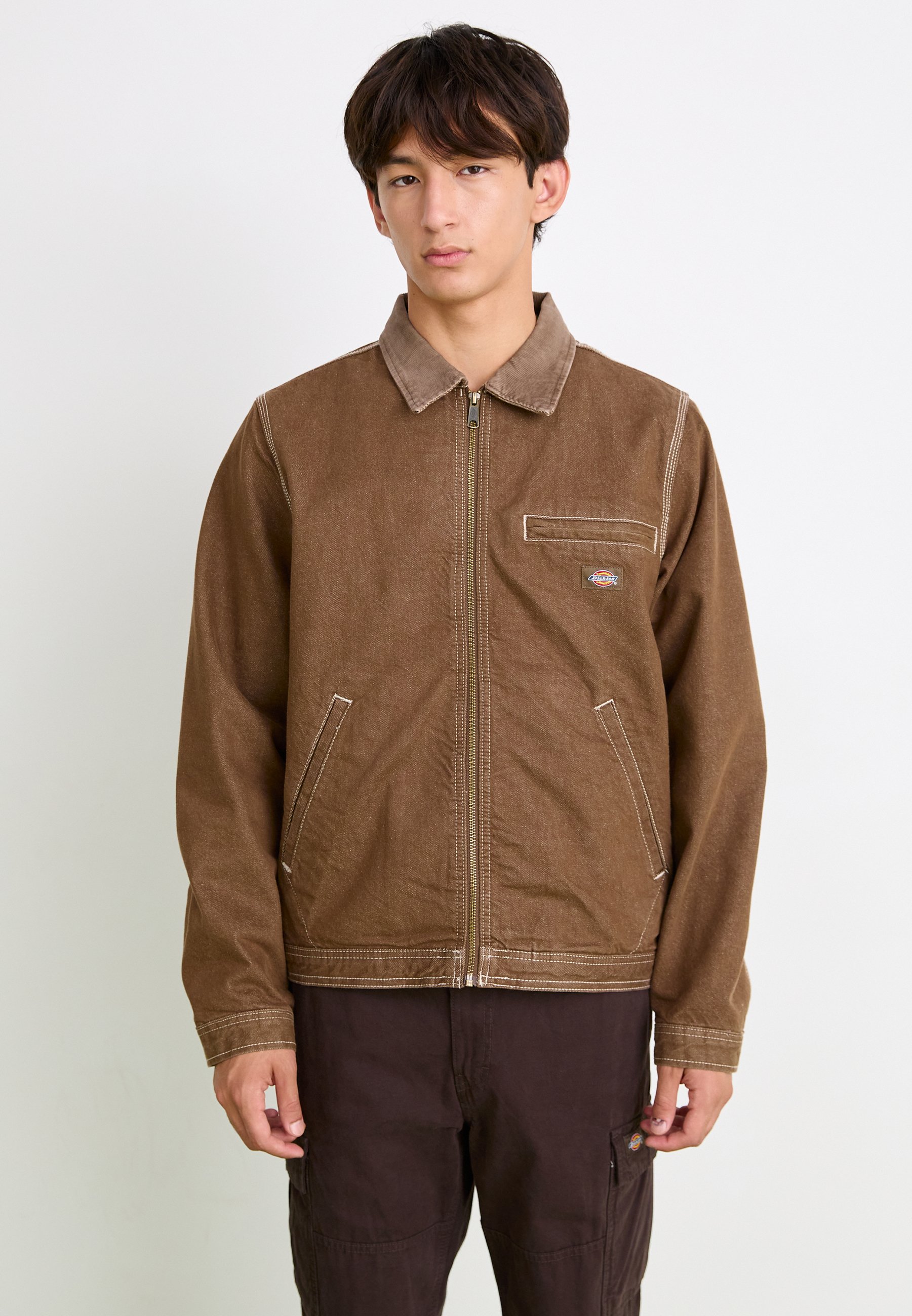 Dickies Denim jacket - mushroom/brown - Zalando