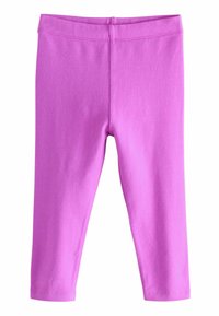 Rosa leggings gjorda av elastiskt tyg, med en åtsittande design och resårmidja utan synliga sömmar.