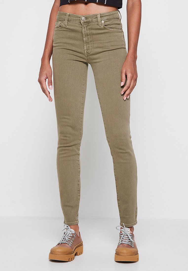 7 For All Mankind Jeans Skinny Fit groen