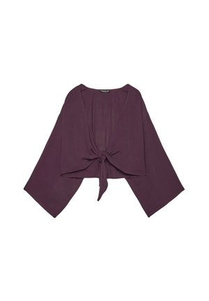 Stradivarius, FLOWING OPEN BLOUSE - Blouse - purple