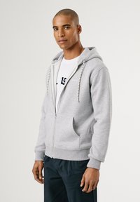 Pepe Jeans MACBETH - Majica s kapuljačom i patentnim zatvaračem - marl grey