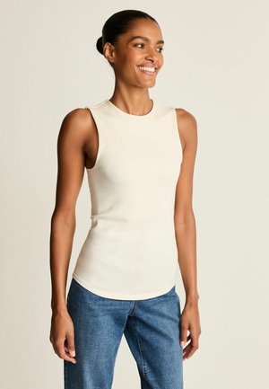 DOUBLE LAYERED SUPER SOFT TANK - Felső - ecru