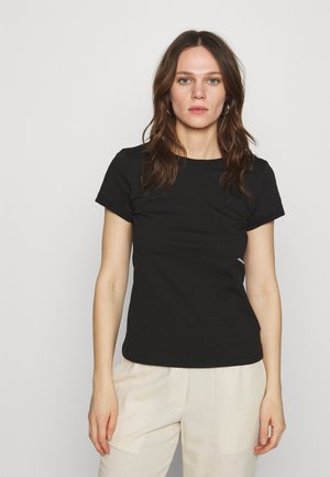 MICRO BRANDING OFF PLACED TEE - T-shirts - black