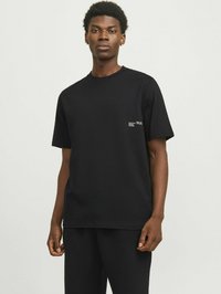 Jack & Jones RUNDHALSAUSSCH - T-Shirt print - black