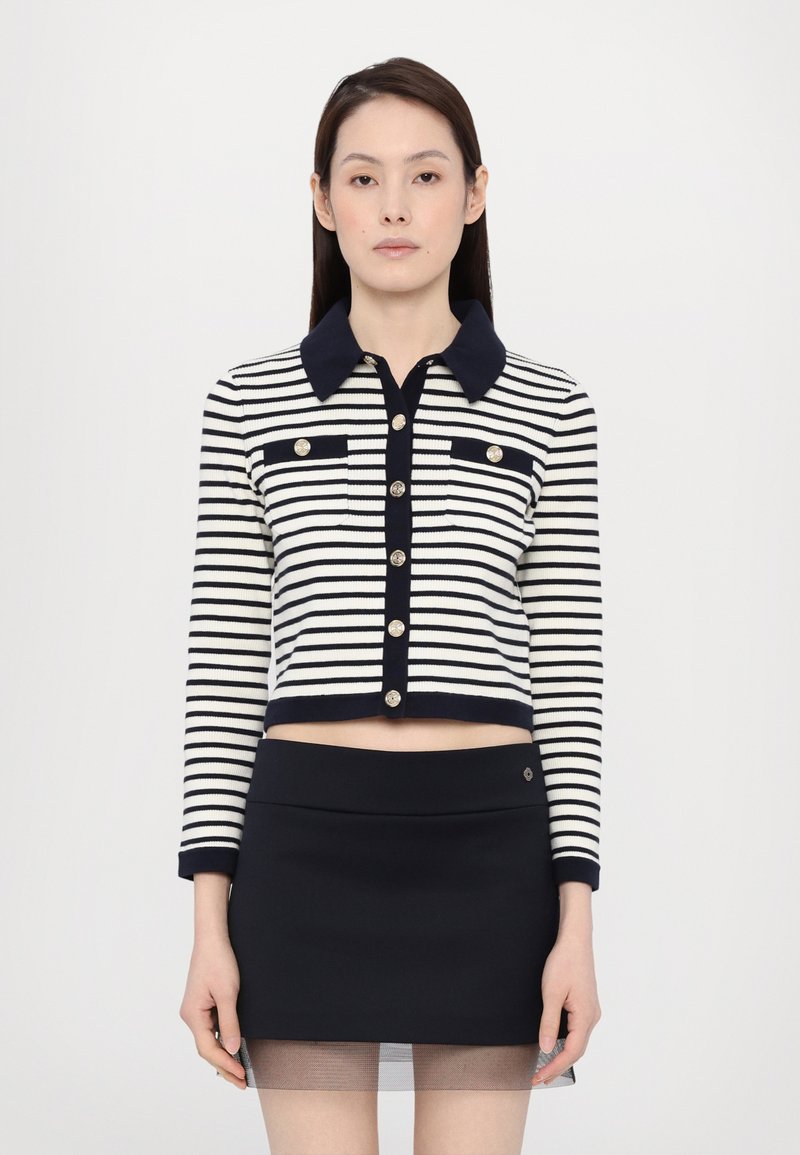 Maje - MIROLLA - Strickjacke - marine/ecru, Vergrößern