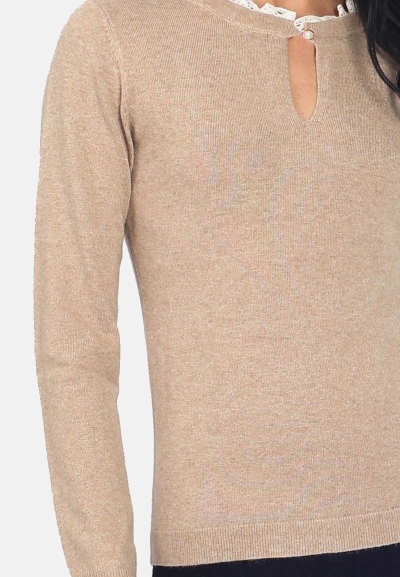 Damen Strickjacken | Assuili Strickpullover camel - MS70760 Damen Strickjacken | Assuili Strickpullover camel - MS70760