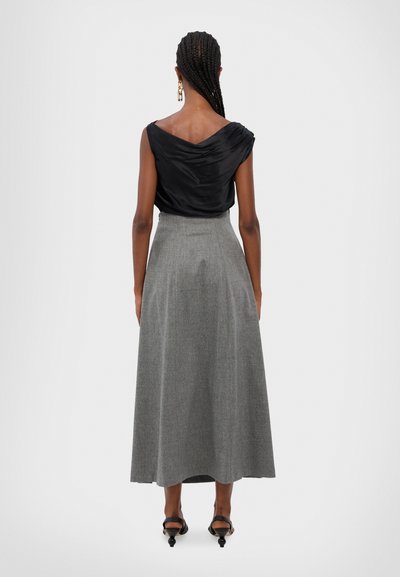 Emporio Armani GONNA - Maxi szoknya - light grey melange