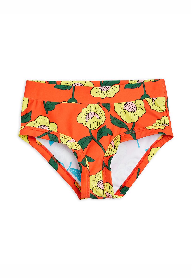 Mini Rodini FLOWERS HIGH WAISTED SWIM PANTS BikiniHose orange