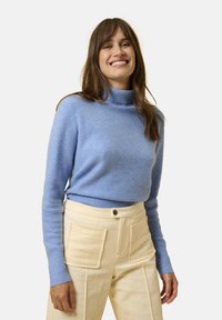 Just Cashmere POINT INVERSE COL ROULÉ - Maglione - sky