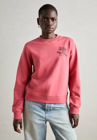 Scotch & Soda CHEST ARTWORK REGULAR - Sweatshirt - dusty red