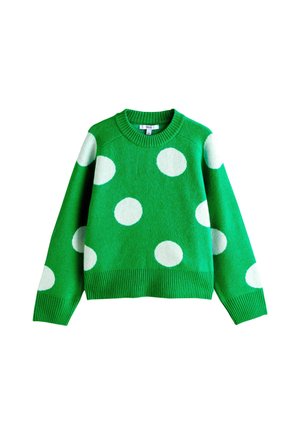 CREW NECK - Striktrøje - bright green spot
