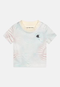 Calvin Klein Jeans - BABY SUMMER WAVE UNISEX - Nyomott mintás póló - beige Miniatűr kép 1