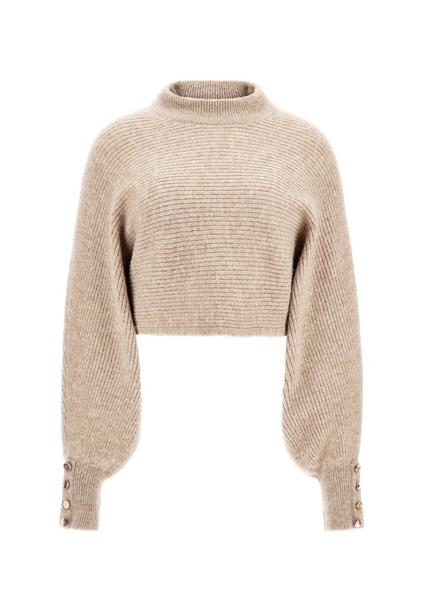CRISS CROSS AM RÜCKEN - Strickpullover - beige