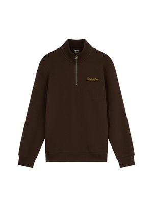 Wrangler, HALF ZIP SWEATSHIRT - Суитшърт - chocolate torte
