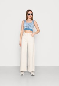 Glamorous BODYCON WITH SQUARE NECK - Top - denim blue ditsy
