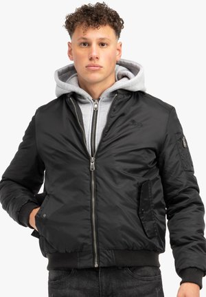 MIT KAPUZE CLIFTON ALL SEASONS - Bomber Jacket - black
