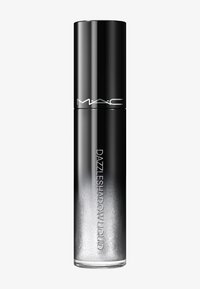 Svart och silver gradient MAC Dazzleshadow Liquid ögonskugga i tub med en blank svart kork på en vit bakgrund.