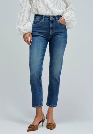 TRUE CROPPED SLIM - Vaqueros slim fit - blau