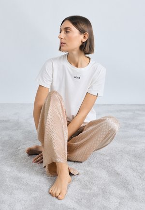 MONOGRAM PANTS - Παντελόνι πιτζάμας - light beige