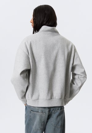 LOOSE HALF ZIP - Sudadera - dark grey melange