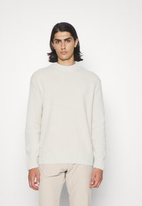 BOSS Strickpullover - open white