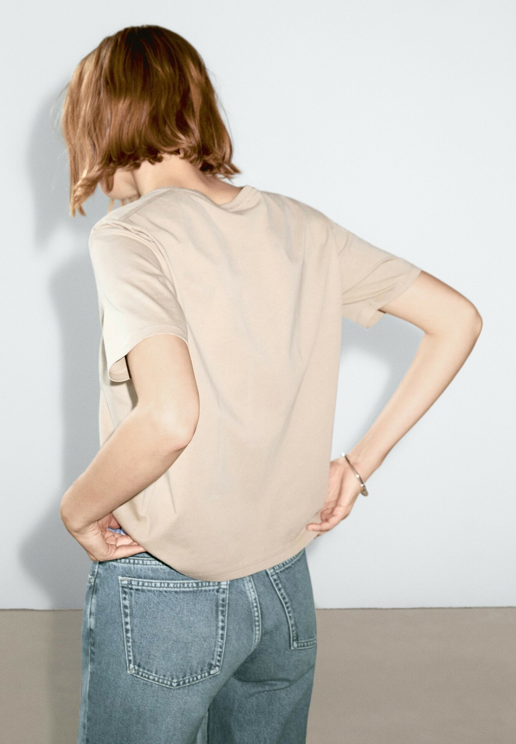売れ筋商品|||マッシモ ドゥッティ Tシャツ レディース トップス SHORT SLEEVE - Basic T-shirt - khaki Massimo Dutti SHORT SLEEVE - Basic T-shirt - khaki - Zalando
